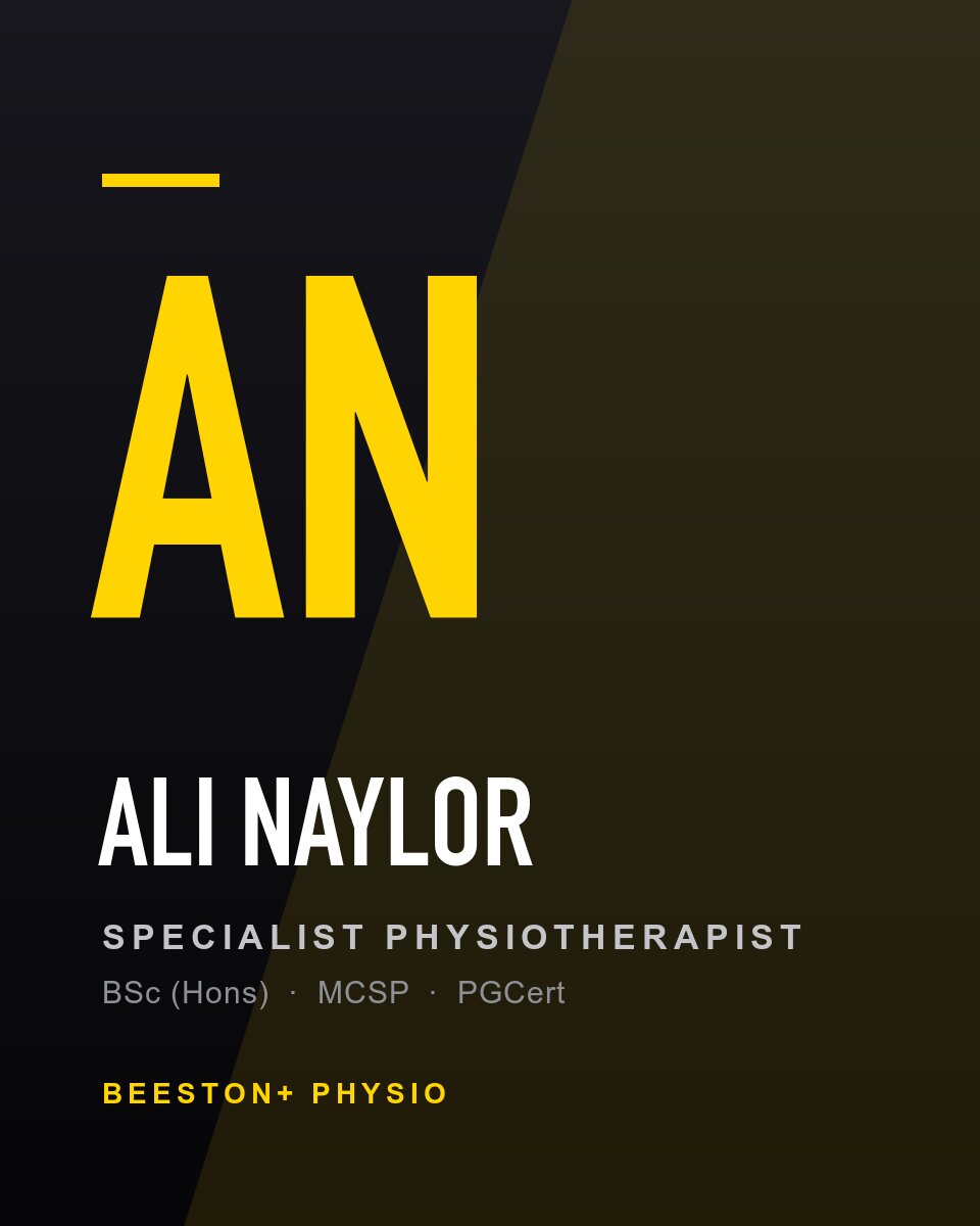 Ali Naylor, specialist physiotherapist, BSc (Hons) MCSP PGCert